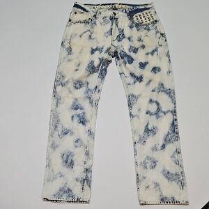 V Six Jeans Men's Blue Acid Wash Style Size 36